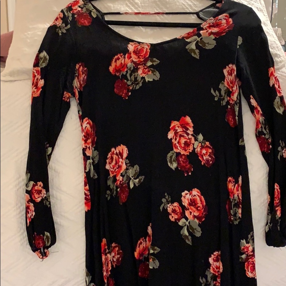 Black floral dress